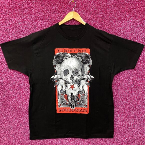 Horror Hub Hands Of Death Tarot Card Graphic Design T-Shirt XL - Picture 1 of 4